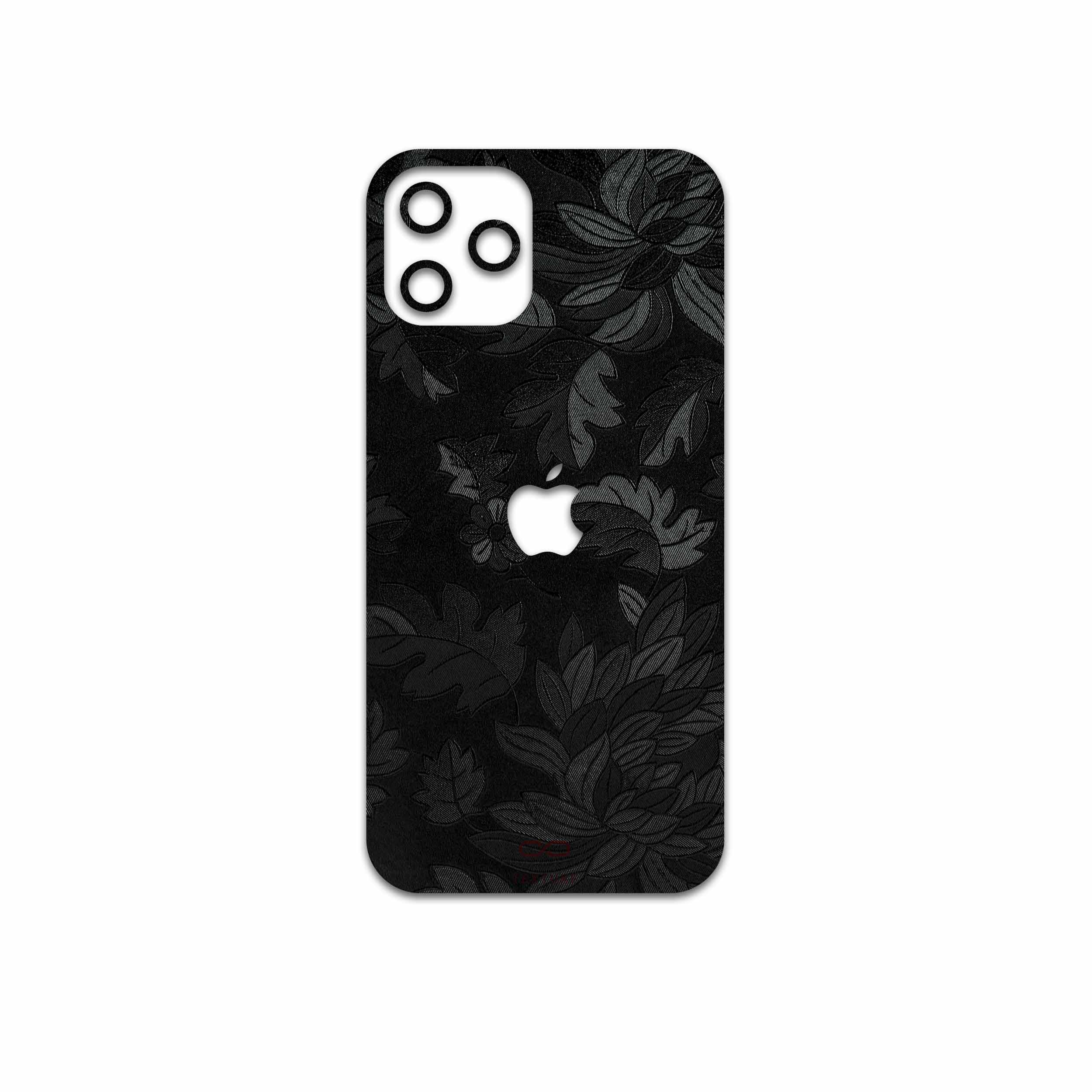برچسب پوششی ماهوت مدل Black-Wildflower مناسب برای گوشی موبایل اپل iPhone 12 Pro