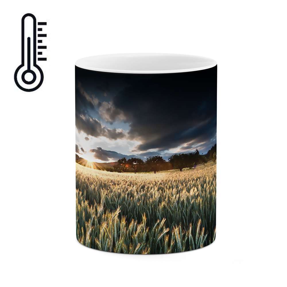 ماگ حرارتی طرح گندم زار مدل mgh01988