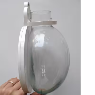 گلدان دکوری مدل دیواری شیشه ای مجموعه 2 عددی