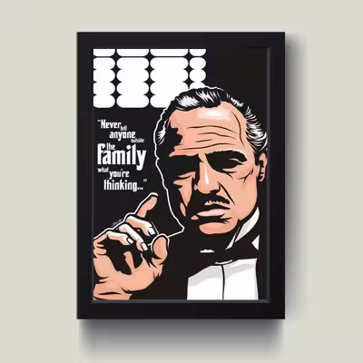 تابلو مدل God father پدرخوانده کد m2593-w