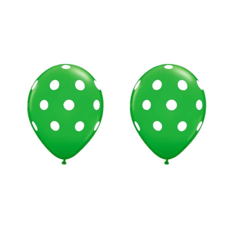 بادکنک بزرگ مدل خال دار بسته دو عددی ( رنگ سبز )