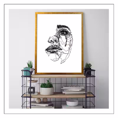 تابلو دکوراتیو مدل پرتره اشک آرت TB01T