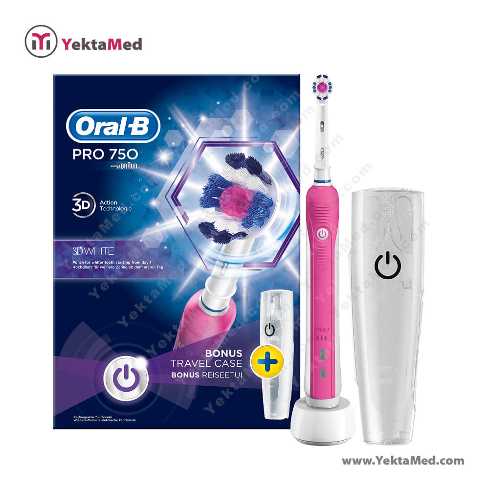 مسواک برقی اورال بی PRO 750 3D White - یکتامد YektaMed
