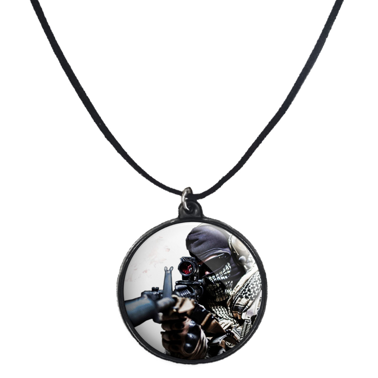 گردنبند پرمانه طرح call of duty کد pmb.26408مدل دو طرفه