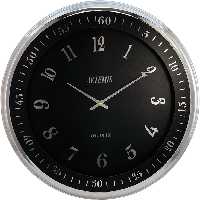 ساعت دیواری آرتمیس کد 2037 Silver Black نقره ای مشکی