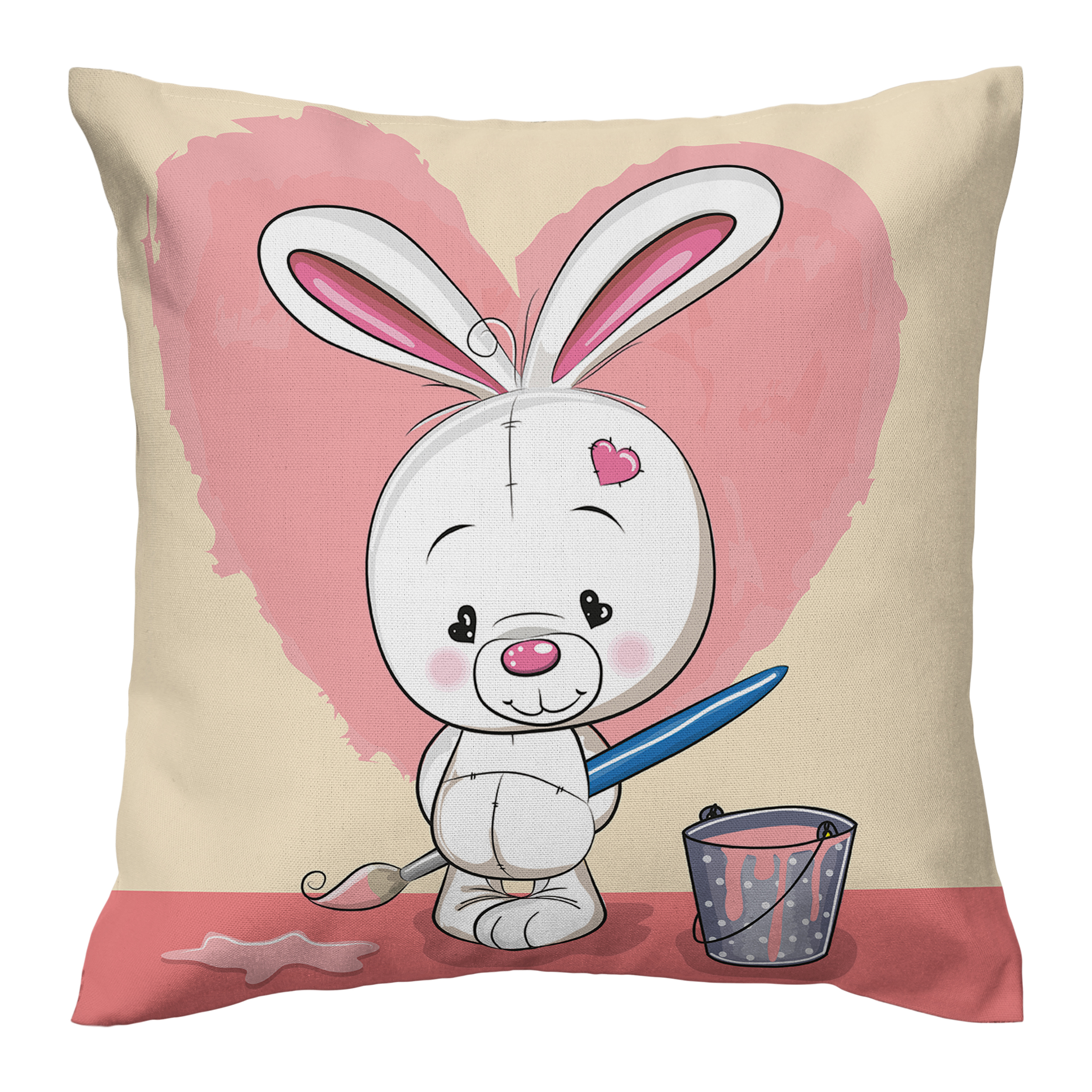 کاور کوسن کودک مدل  خرگوش دورو طرح دار کد 1400193