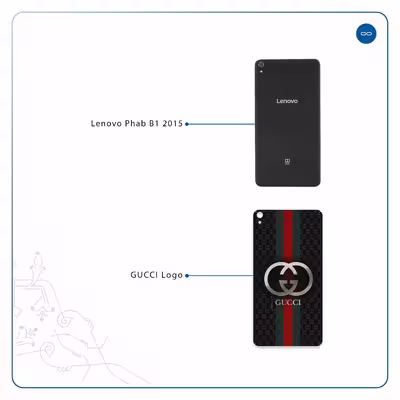 برچسب پوششی ماهوت مدل GUCCI-Logo مناسب برای تبلت لنوو Phab B1 2015