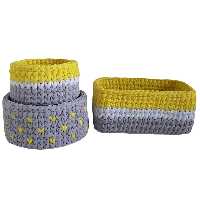 سبد وسایل کودک طرح گندمی کد 123 مجموعه 3 عددی