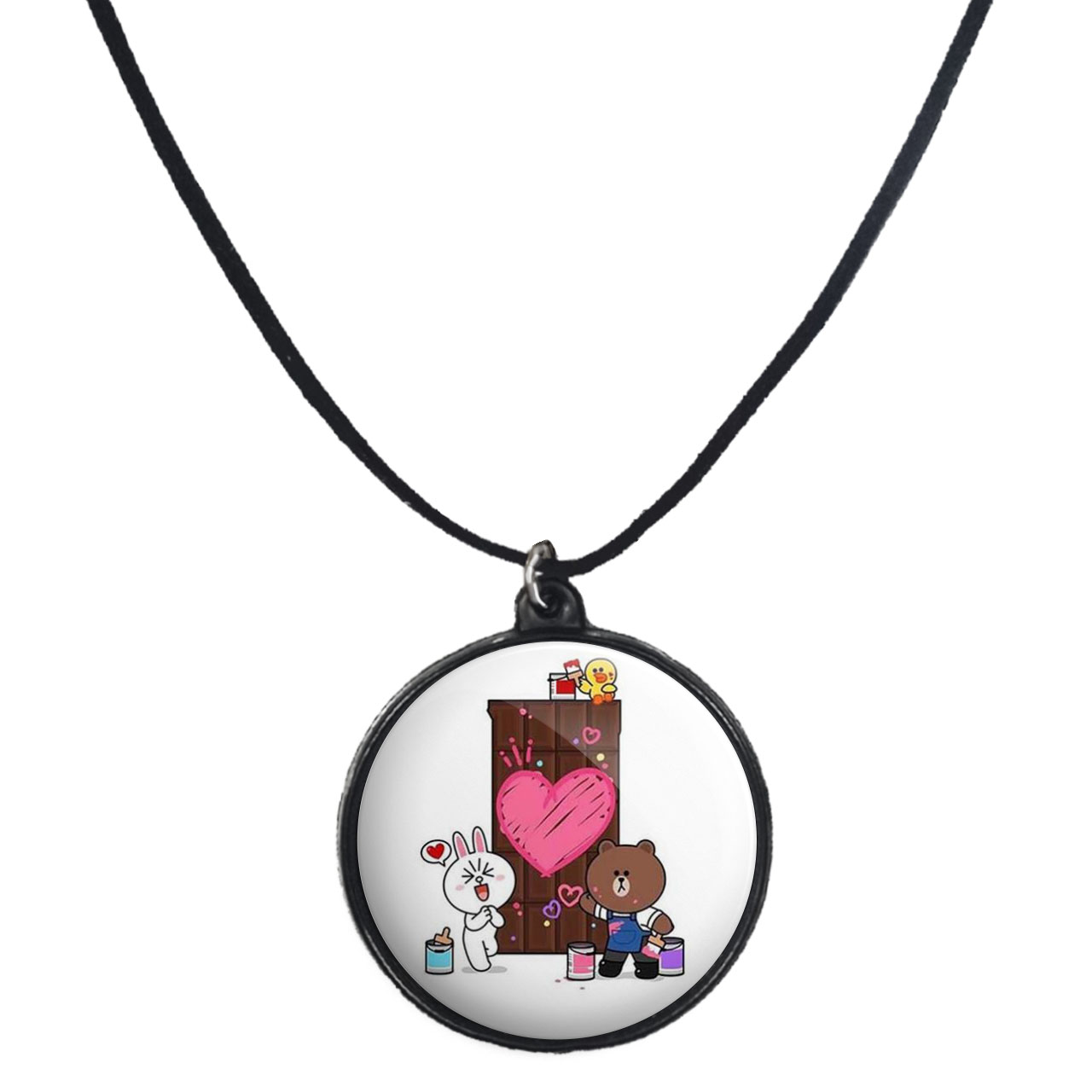 گردنبند پرمانه طرح عاشقانه کد pmb.5349 مدل دو طرفه