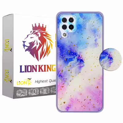 کاور لاین کینگ مدل Kahkeshaniha مناسب برای گوشی موبایل سامسونگ Galaxy A12 به همراه پایه نگهدارنده