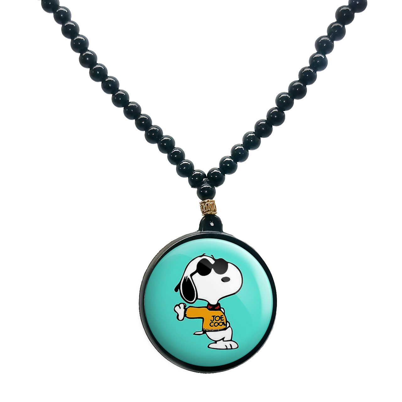 گردنبند پرمانه طرح اسنوپی کد pmd.14444 مدل دو طرفه