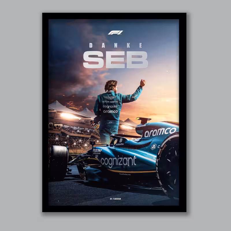 تابلو مدل فرمول یک سباستین وتل Sebastian Vettel کد LA-G10191