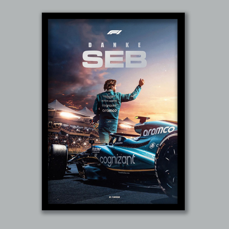 تابلو مدل فرمول یک سباستین وتل Sebastian Vettel کد LA-G10191