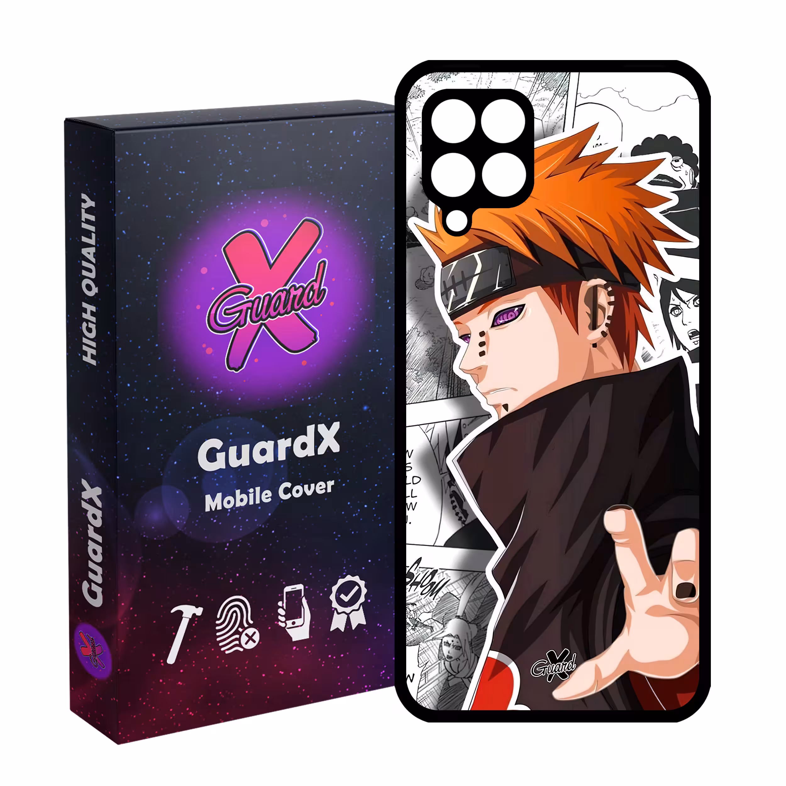 کاور گارد ایکس طرح Naruto Anime مدل Glass10554 مناسب برای گوشی موبایل سامسونگ Galaxy A12/M12/F12