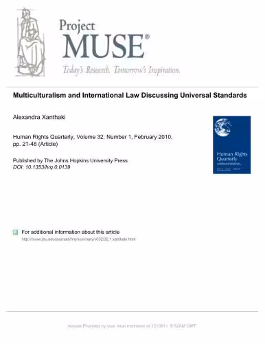 خرید و دانلود نسخه کامل کتاب Multiculturalism and International Law: Discussing Universal Standards