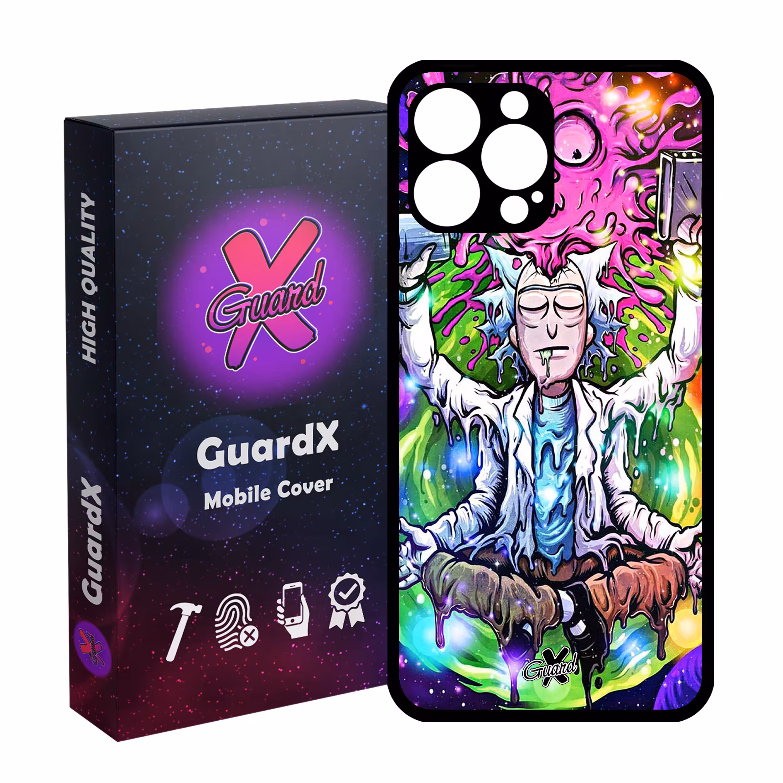 کاور گارد ایکس طرح Rick and Morty مدل Glass10175 مناسب برای گوشی موبایل اپل iPhone 13 Pro Max