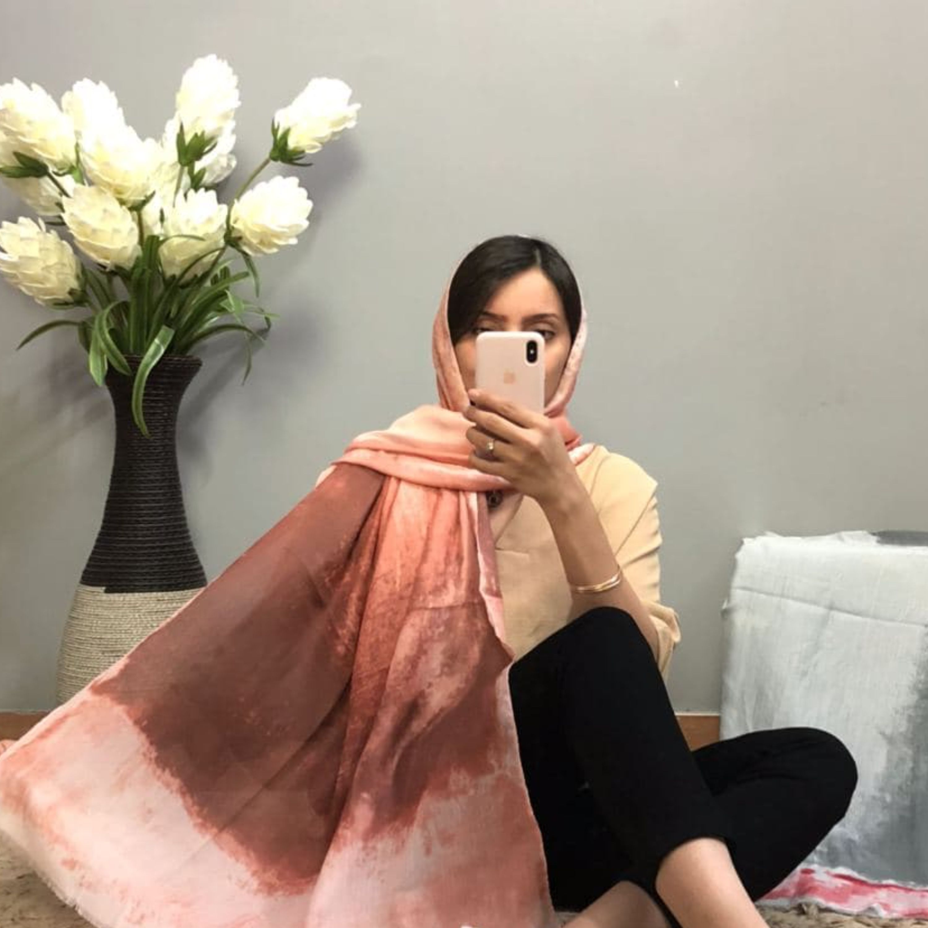 شال نخی آبرنگی