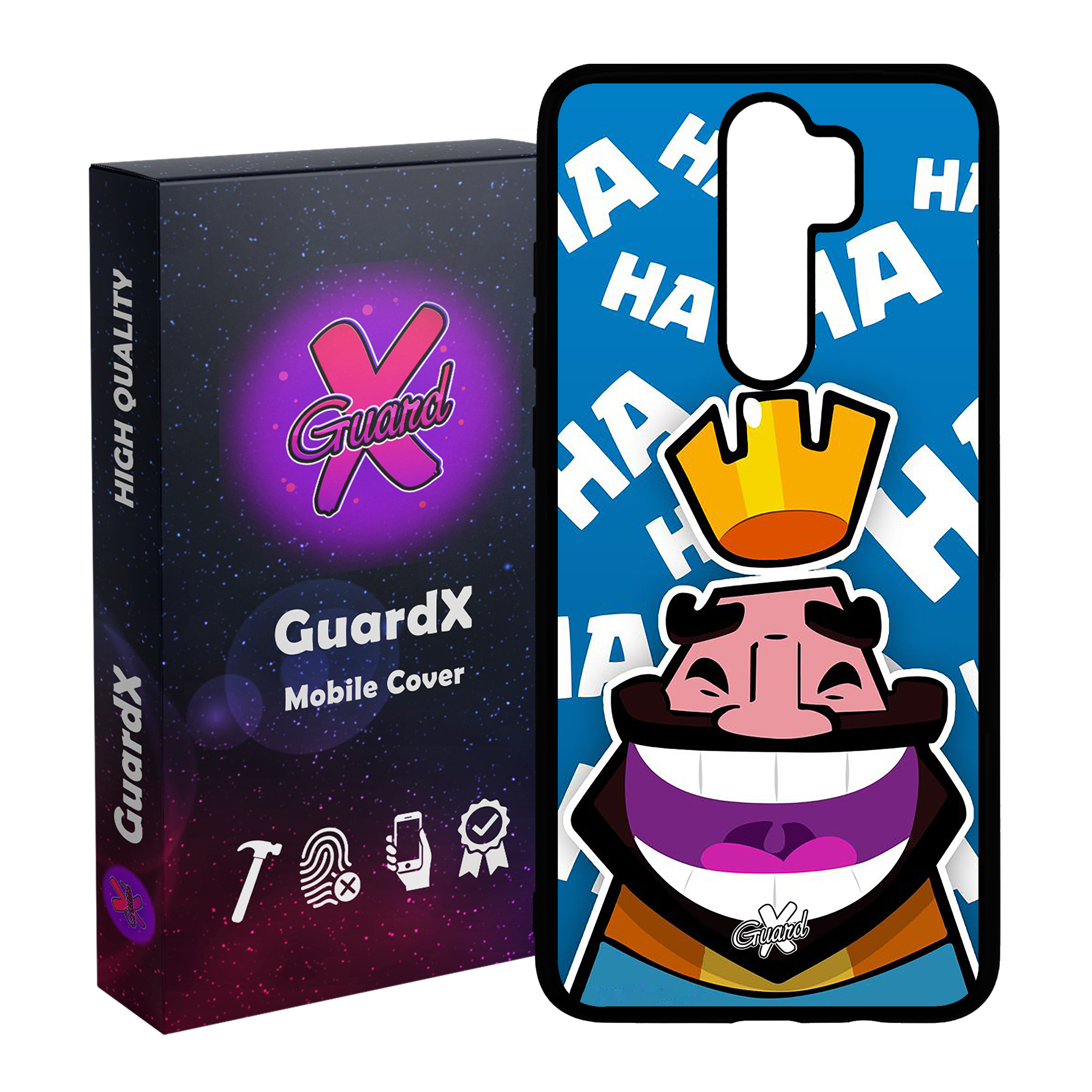 کاور گارد ایکس طرح Clash Royale مدل Glass10036 مناسب برای گوشی موبایل شیائومی Redmi 9 / 9 Prime