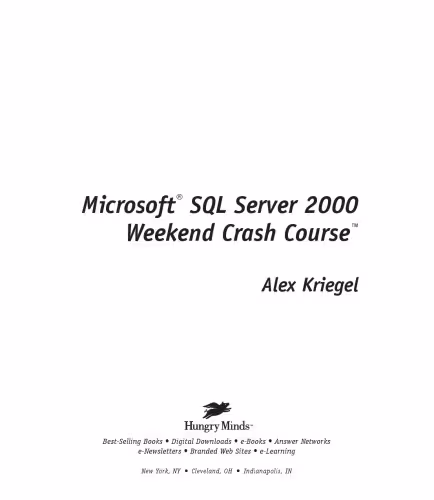 خرید و دانلود نسخه کامل کتاب Microsoft SQL server 2000 weekend crash course