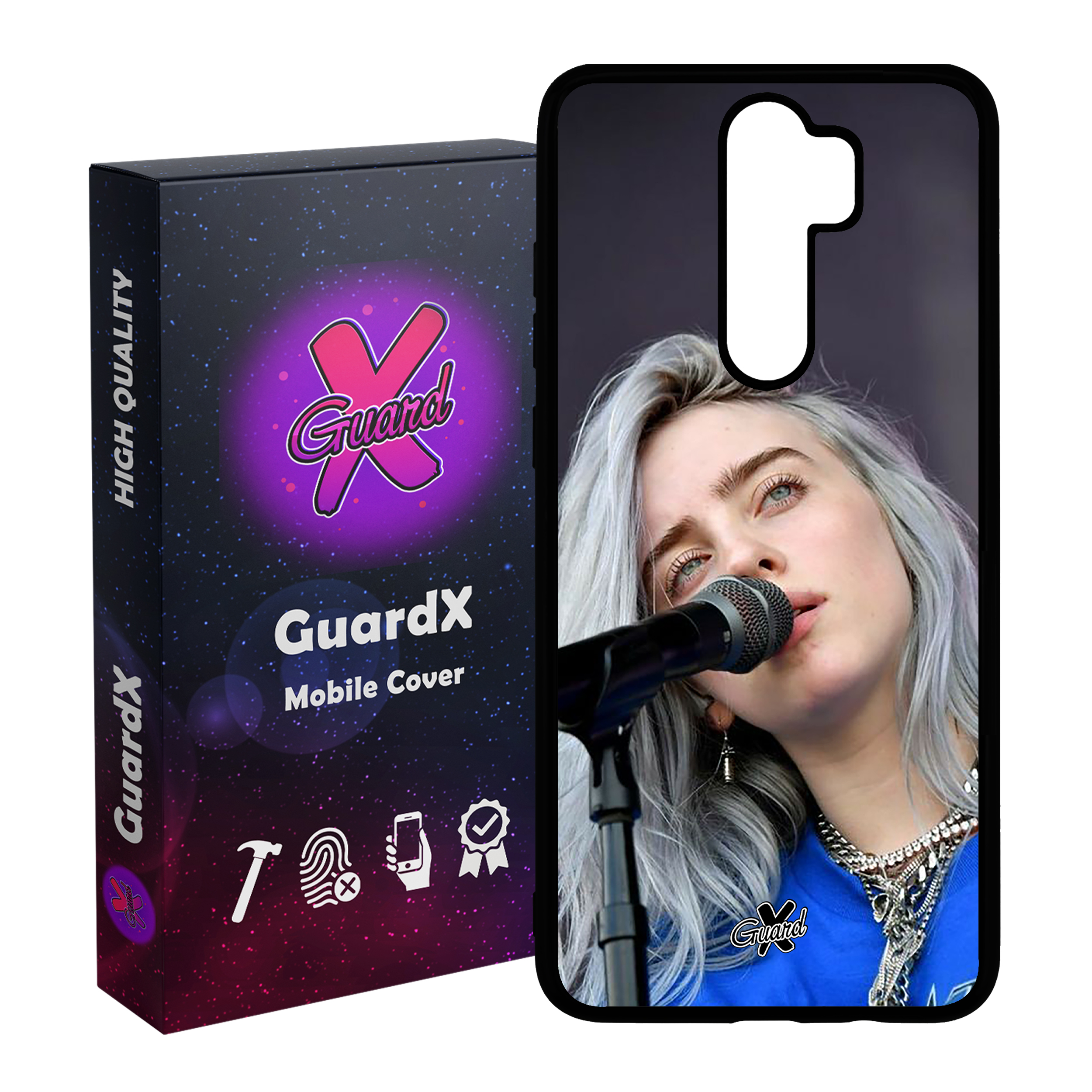 کاور گارد ایکس طرح Billie Eilish مدل Glass10242 مناسب برای گوشی موبایل شیائومی Redmi Note 8 Pro