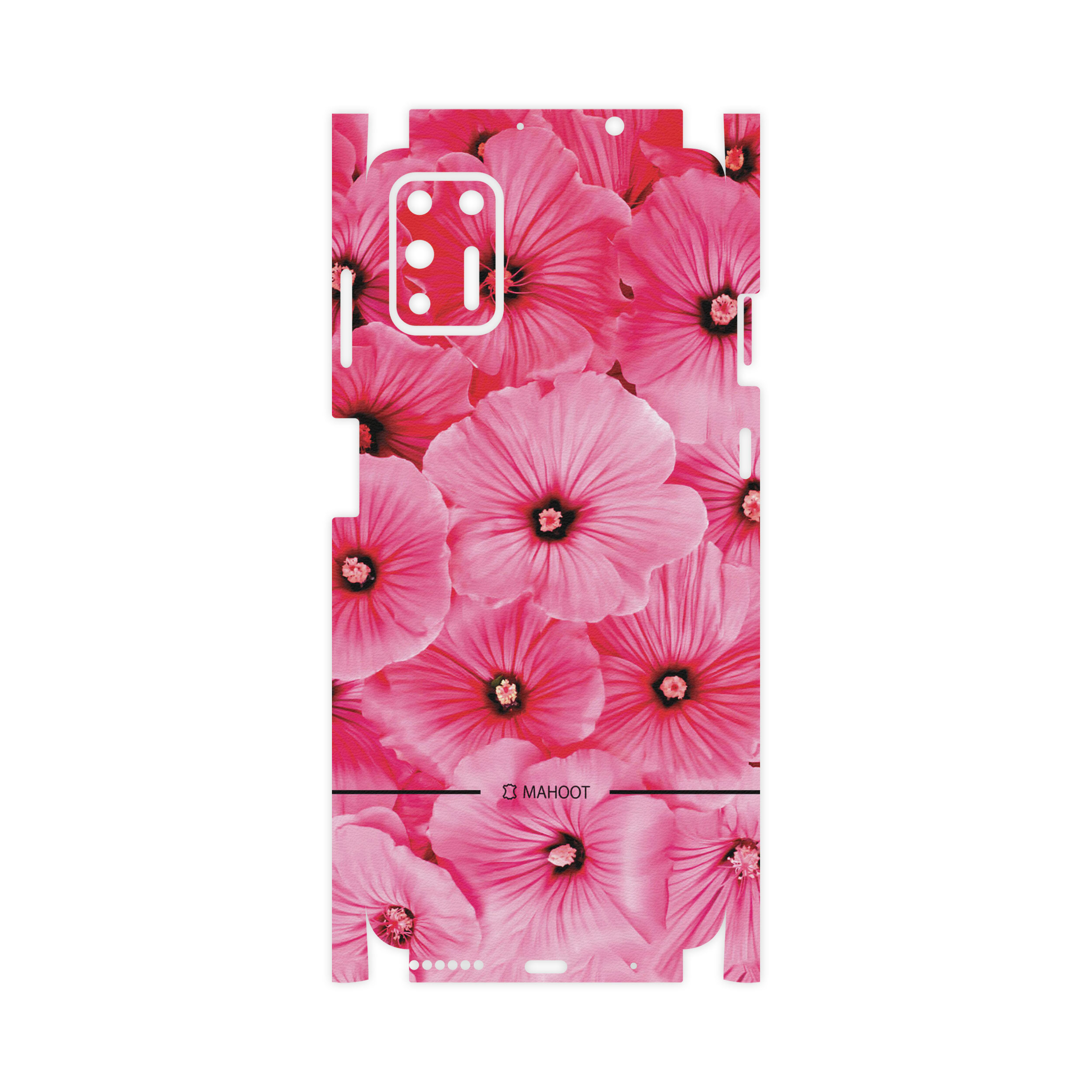 برچسب پوششی ماهوت مدل Pink-Flower-FullSkin مناسب برای گوشی موبایل موتورولا Moto G9 Plus