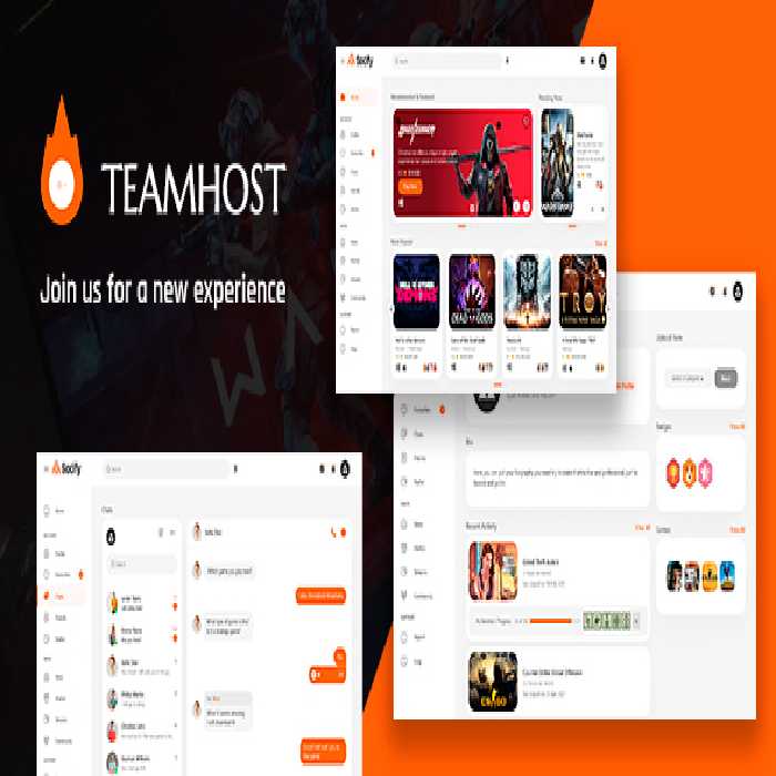 دانلود قالب HTML جامعه مجازی گیمینگ TeamHost