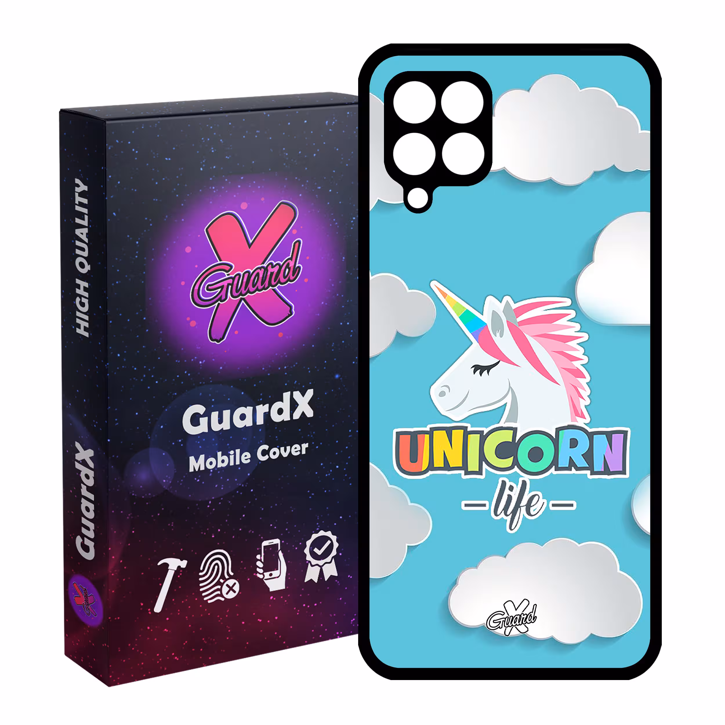 کاور گارد ایکس طرح Unicorn مدل Glass10060 مناسب برای گوشی موبایل سامسونگ Galaxy A12