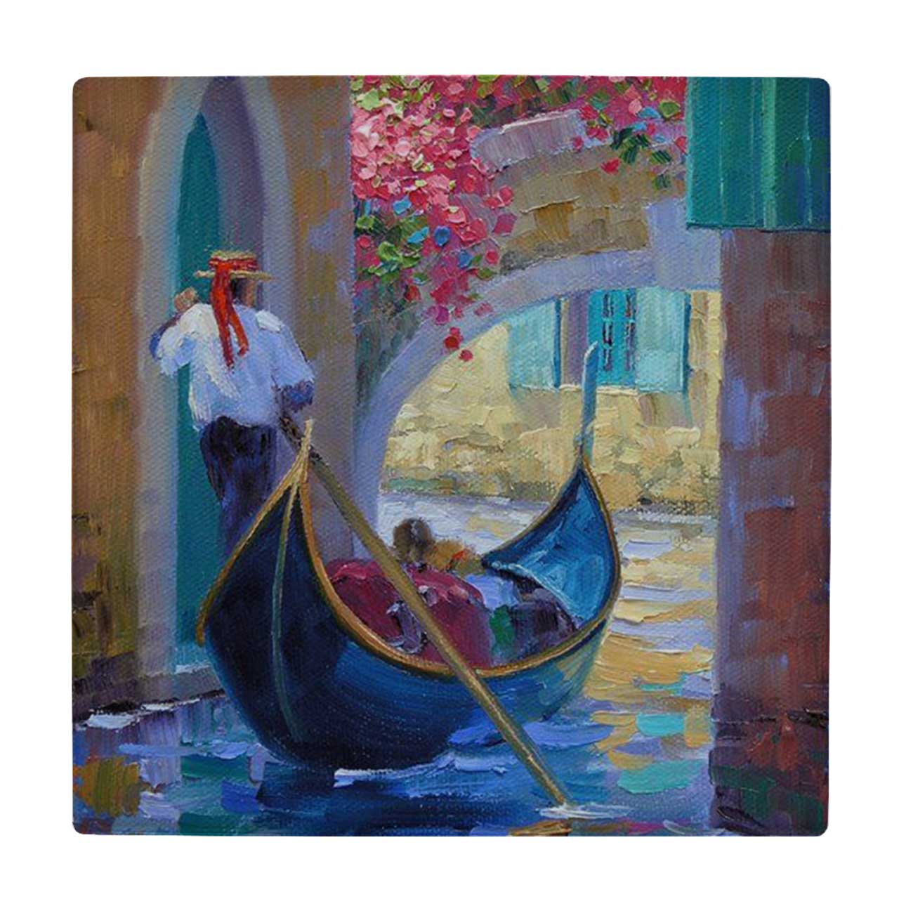 زیر لیوانی طرح نقاشی قایقران ونیزی کد    3788845_1801