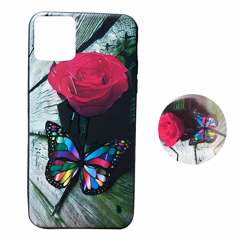 کاور ایکس قاب کد Redroses11 مناسب برای گوشی موبایل اپل iPhone 11 Pro max به همراه پاپ سوکت