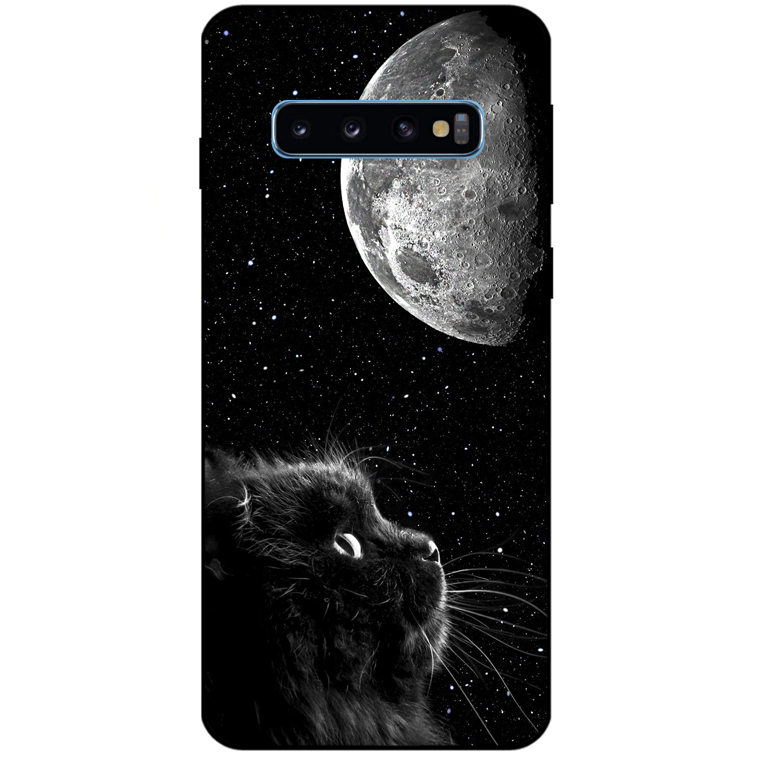 کاور مگافون طرح گربه مدل 1882 مناسب برای گوشی موبایل سامسونگ Galaxy S10 Plus  