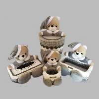 ست سبد وسایل کودک مدل خرسی کد 23 مجموعه 4 عددی