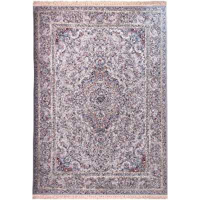 فرش ماشینی زمرد مشهد مدل 55000 زمینه صدفی