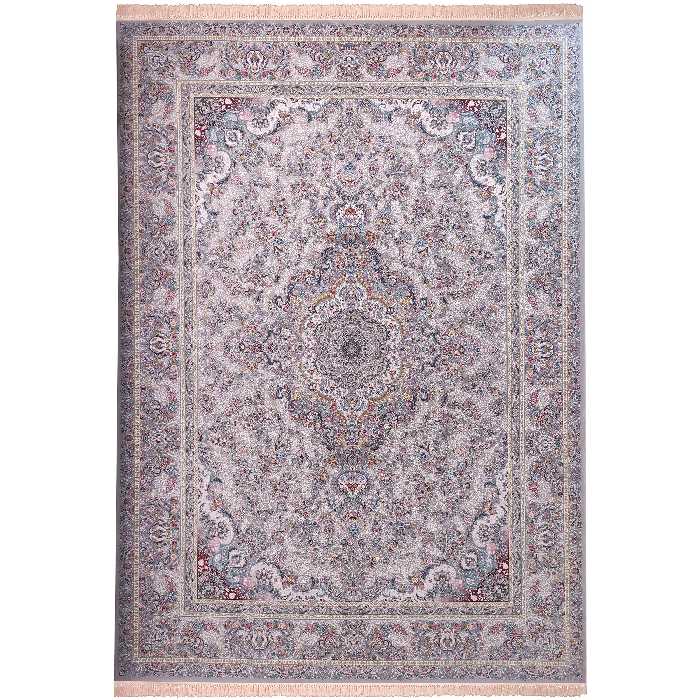 فرش ماشینی زمرد مشهد مدل 55000 زمینه صدفی