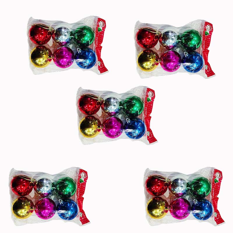 آویز تزیینی مدل گوی کریسمس مجموعه 30 عددی 