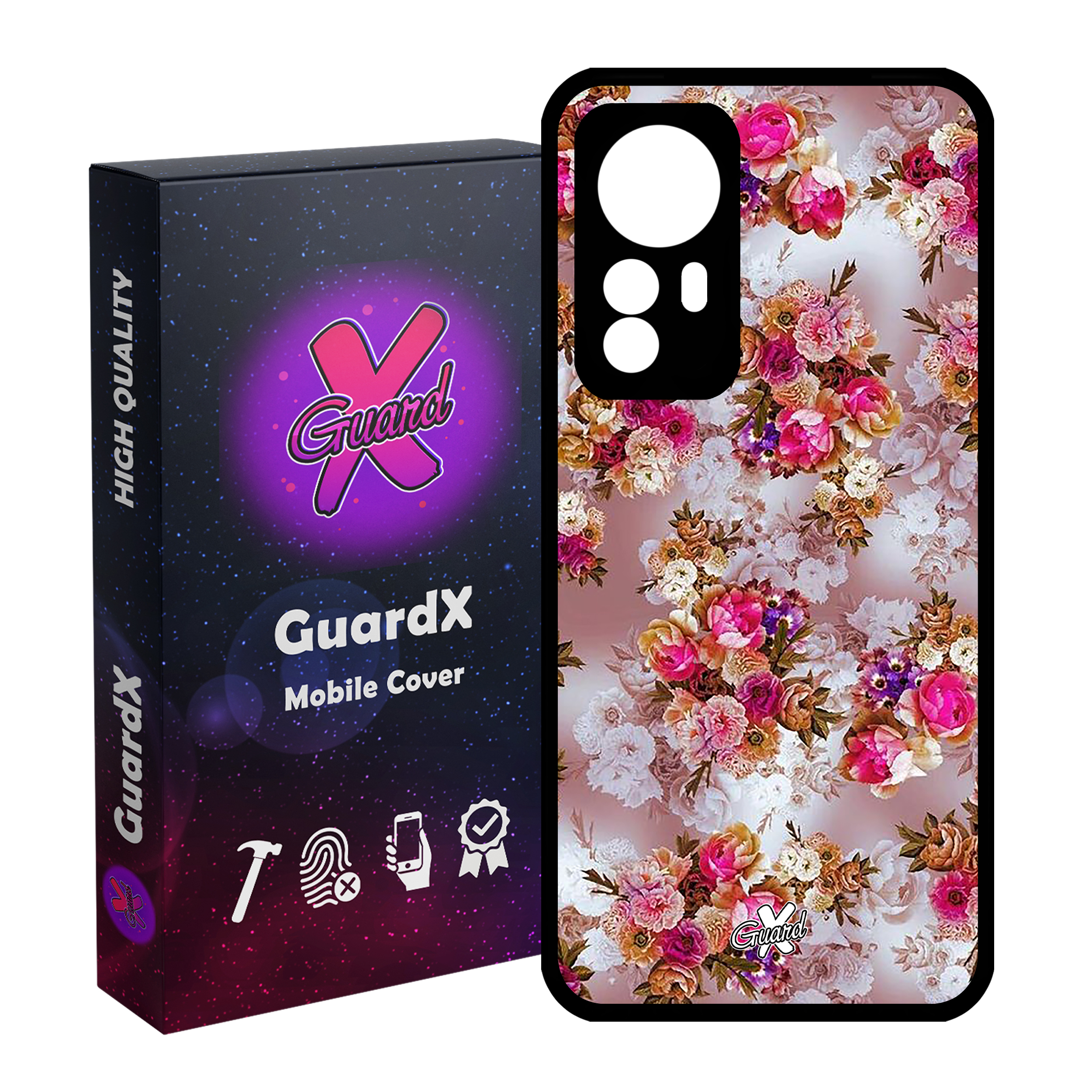 کاور گارد ایکس طرح گل مدل Glass10333 مناسب برای گوشی موبایل شیائومی Mi 12/Mi 12X/Mi 12S