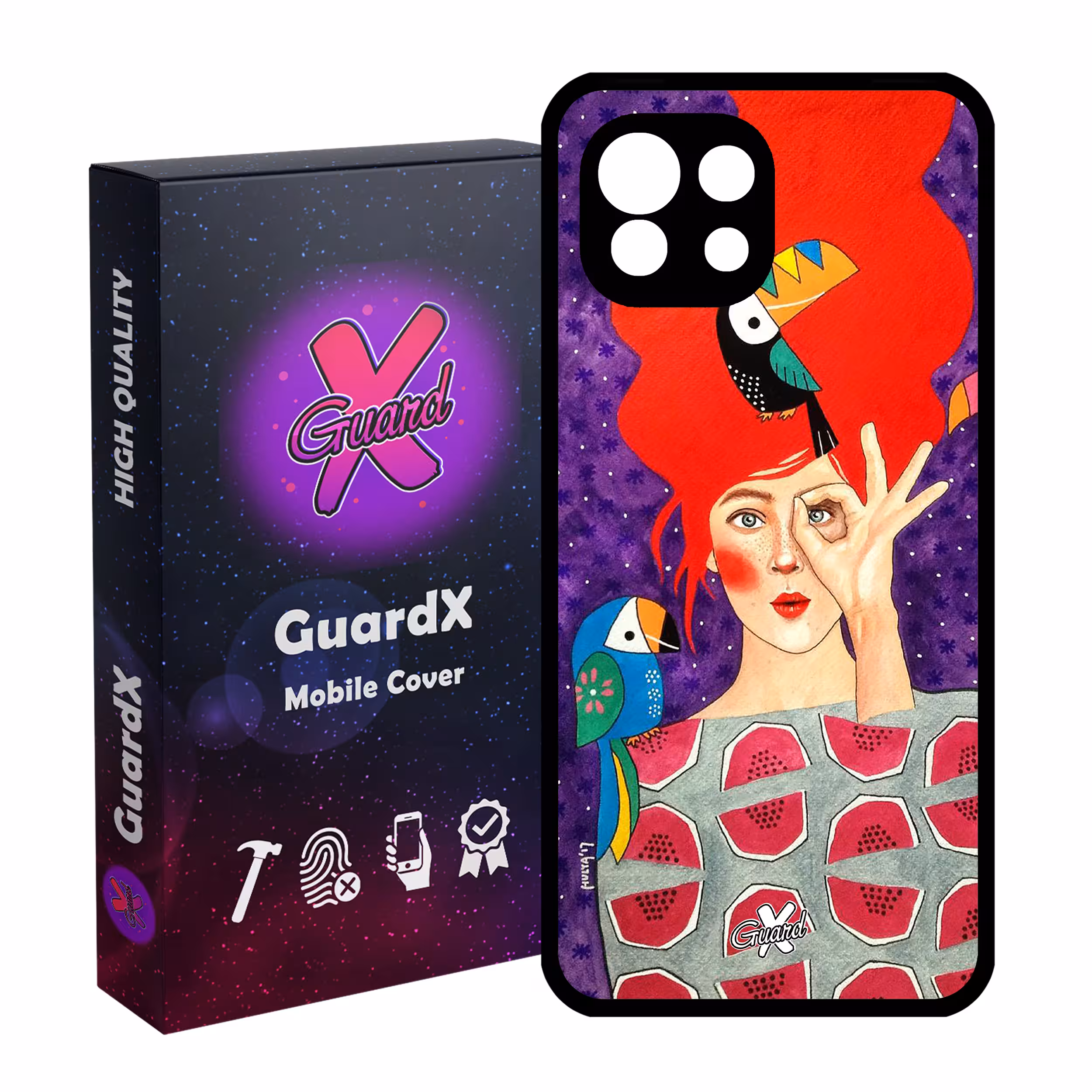 کاور گارد ایکس طرح Girl مدل Glass10153 مناسب برای گوشی موبایل شیائومی Mi 11 Lite
