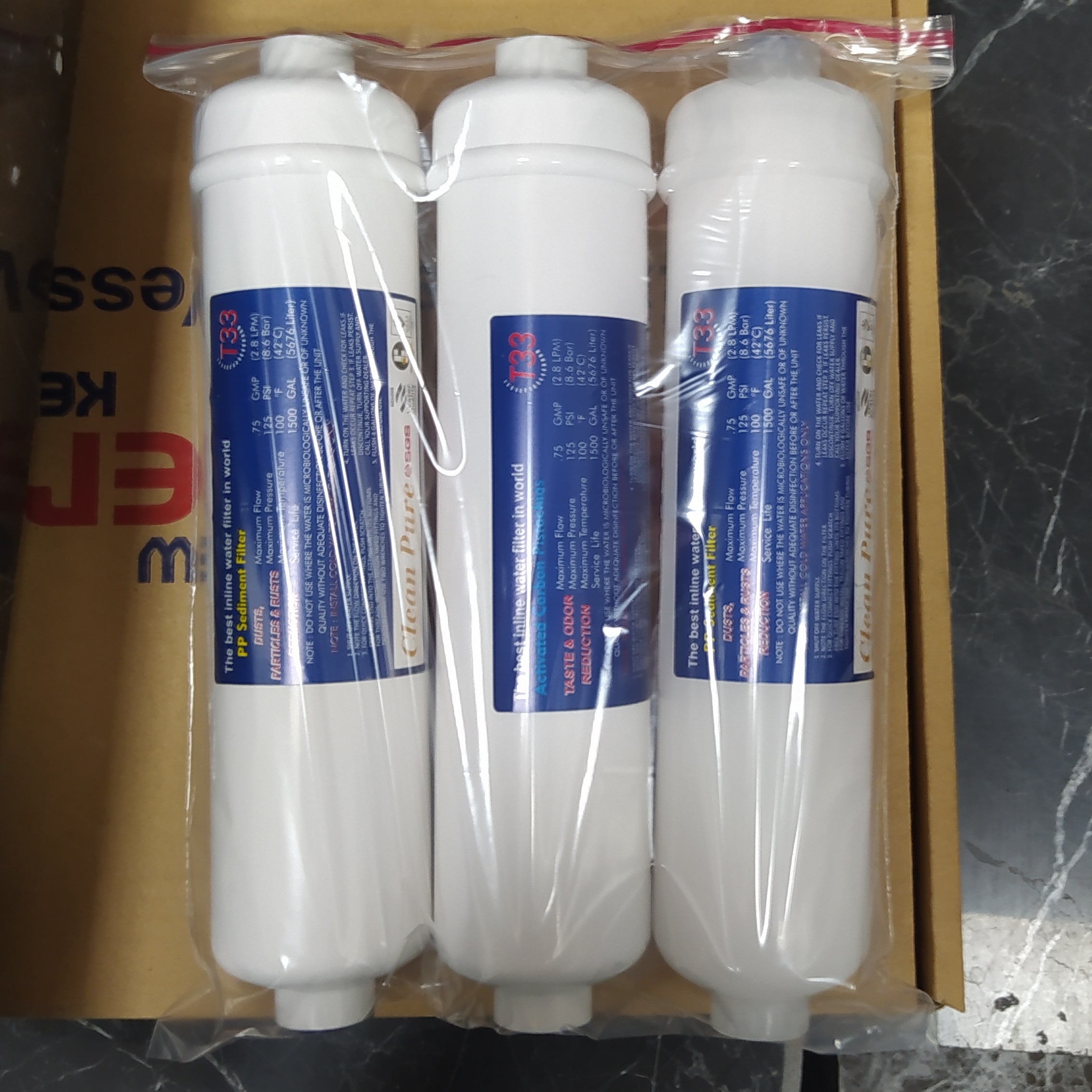 فیلتر پیش تصفیه اینلاین ( سه تایی) دوسر رزوه