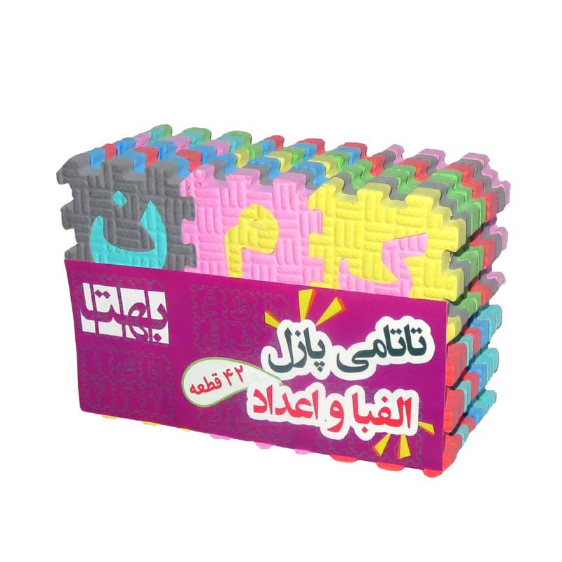 پازل فومی کفپوش تاتامی الفبا و اعداد 7*7 (1سانتی)،(42تکه) - ناشربوک | خرید آنلاین کتاب