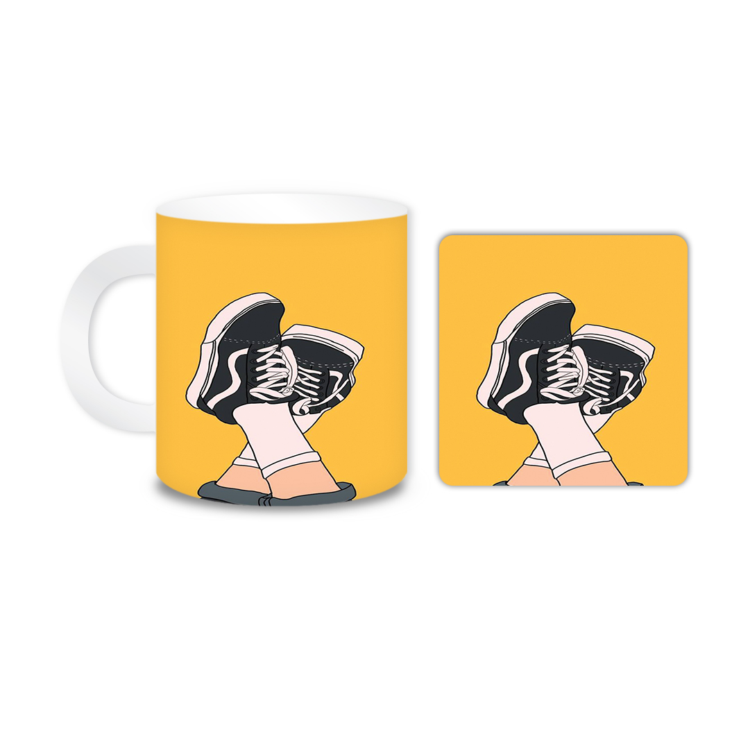 ماگ مدل Black Pink کد 2364 به همراه زیر لیوانی