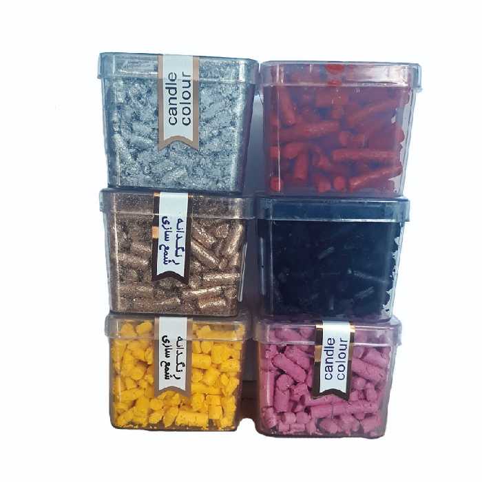 رنگ تزئین شمع کد 6T بسته 6 عددی