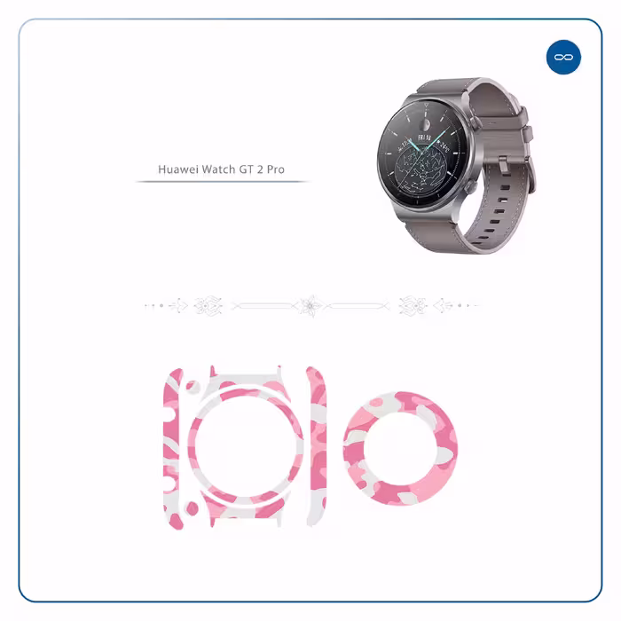 برچسب ماهوت طرح Army Pink مناسب برای ساعت هوشمند هوآوی Watch GT 2 Pro