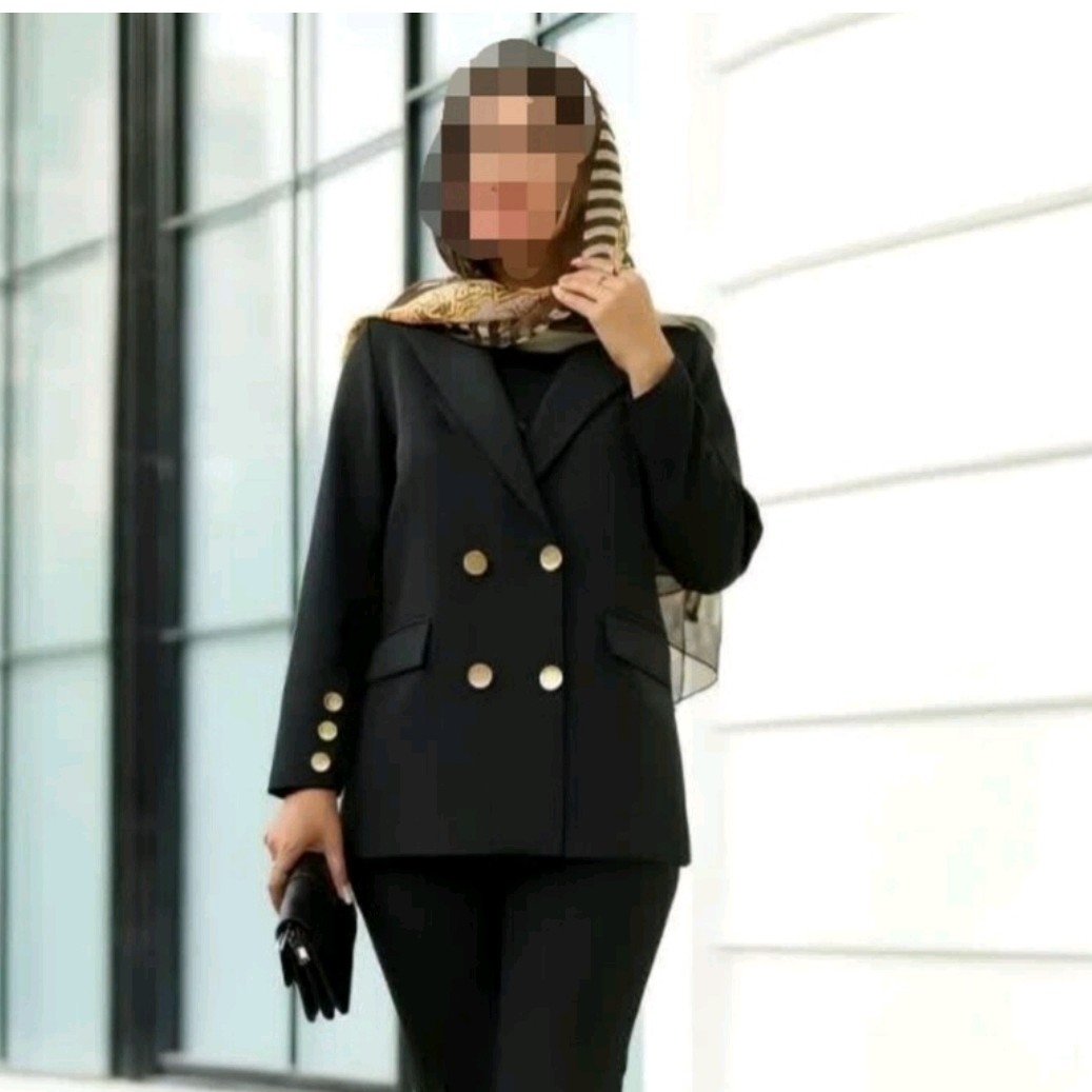 کت تک بلند کرپ مازراتی همراه تاپ در 3 رنگ سایز 38 تا48