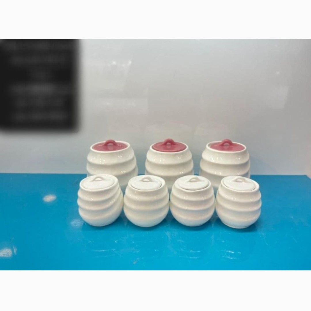 پا سماوری 7 پارچه صورتی و سفید