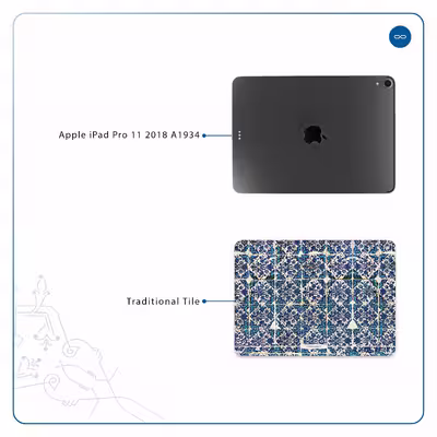 برچسب پوششی ماهوت مدل Iran-Tile1 مناسب برای تبلت اپل iPad Pro 11 2018 A1934