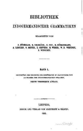 خرید و دانلود نسخه کامل کتاب Grundzüge der Phonetik zur Einführung in das Studium der Lautlehre der indogermanischen Sprachen