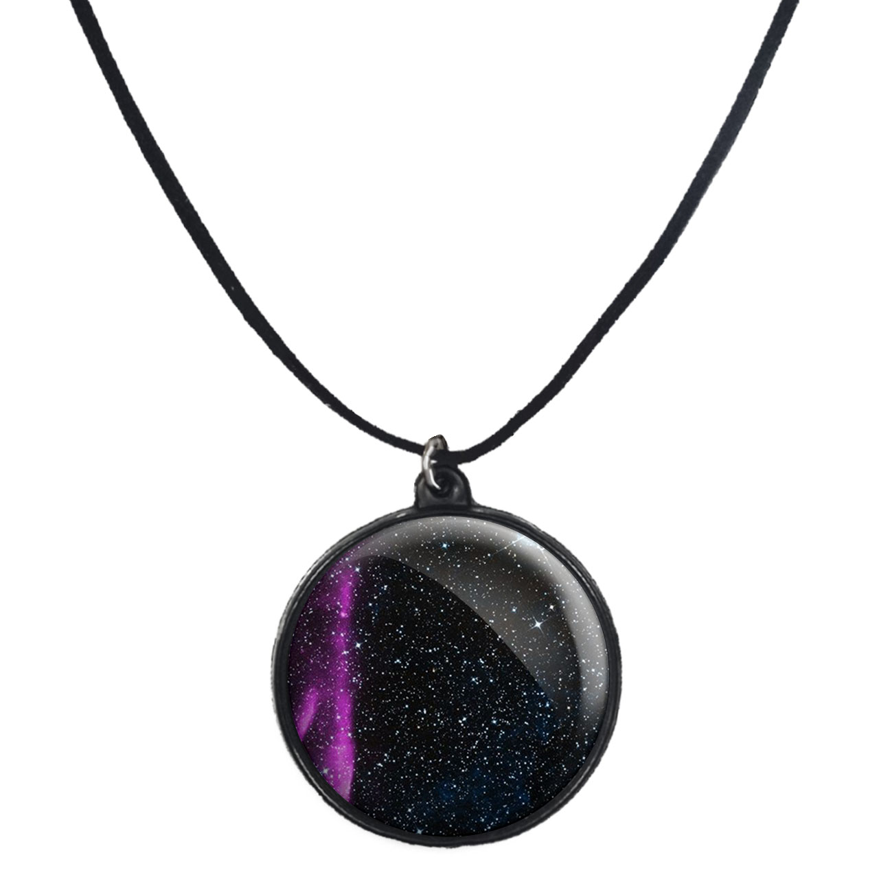 گردنبند پرمانه طرح ستاره و کهکشان کد pmb.25710 مدل دو طرفه