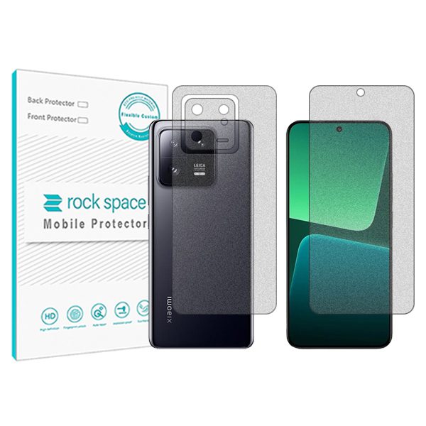 گلس صفحه نمایش و پشت گوشی شیائومی 13 مدل نانو هیدروژل گیمینگ برند راک اسپیس کد SS