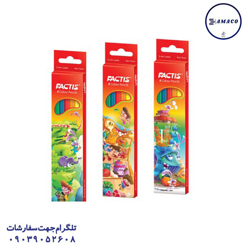 مداد رنگی 6 مقوا فکتیس