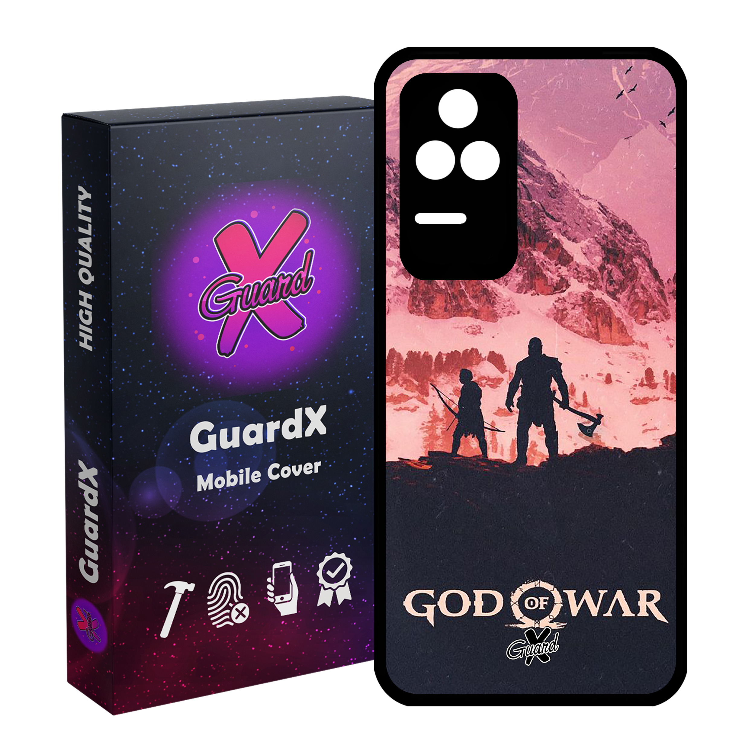 کاور گارد ایکس طرح God of War مدل Glass10075 مناسب برای گوشی موبایل شیائومی Poco F4/Redmi K40S