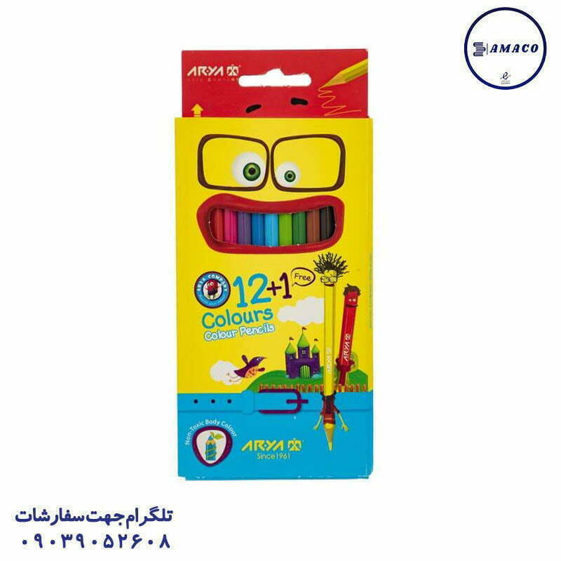 مداد رنگی 1 12 مقوا کد 3016(240) آریا